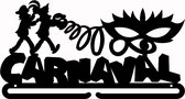 Carnaval Medaillehanger zwarte coating - staal (35cm breed) - Nederlands product - sportcadeau - topkado - medalhanger - medailles - Carnaval – Alaaf - optocht - muurdecoratie - kerst - sinterklaas