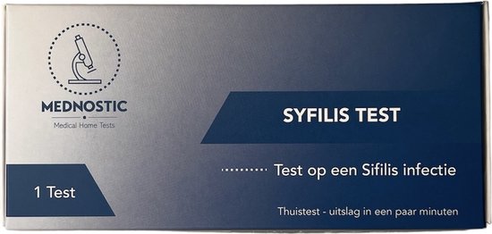 Foto: Syfilis test resultaat in 15 min test op een syfilis infectie zelftest thuistest