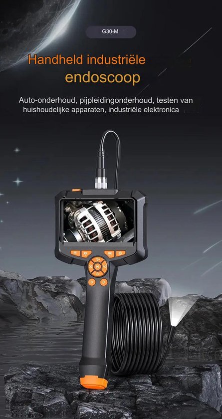 Caméra d'inspection avec écran 5M - 1080P HD - Écran LCD 4,3 pouces - Étanchéité IP67 - Siècle des Lumières LED - Endoscope - Caméra d'inspection