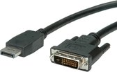 DisplayPort Kabel DP Male - DVI-D Male, zwart, 3 m