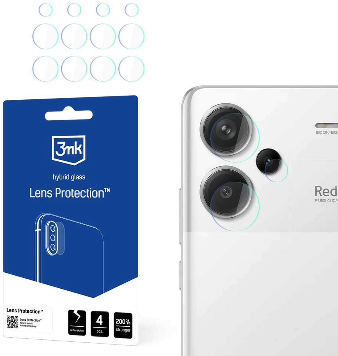 3mk Lens Protection™ hybride cameraglas voor Xiaomi Redmi Note 13 Pro+