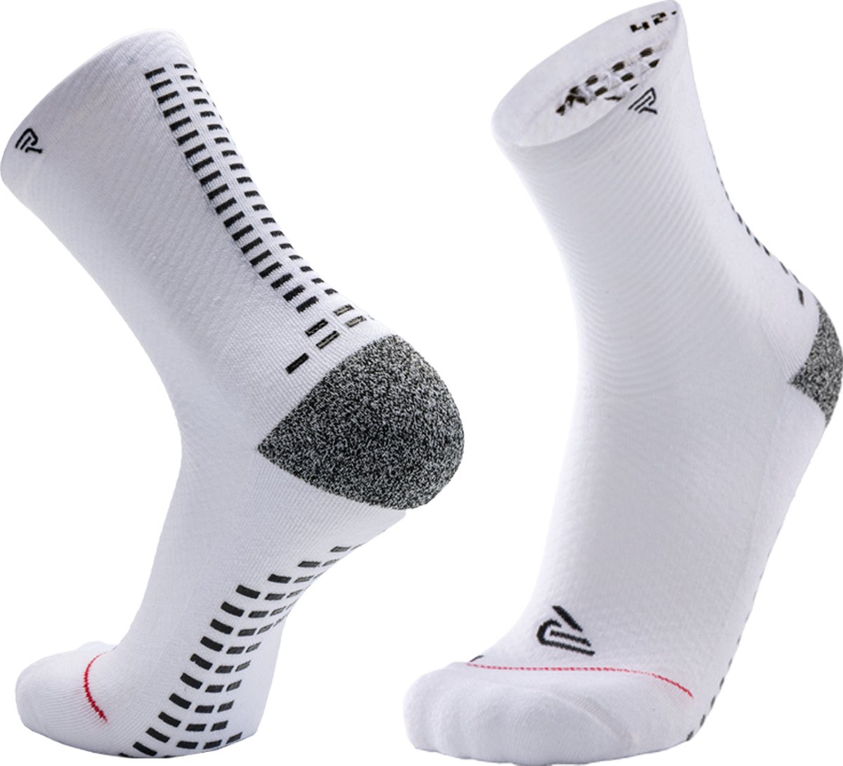 RØFF SOCKS® Gripsokken Voetbal - Sportsokken - Hardloopsokken - Naadloos - Ultrazacht - Biologisch Katoen - Wit - Maat 46-48