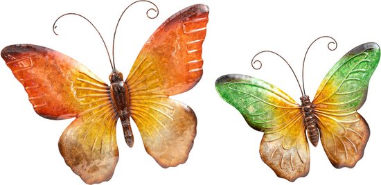 Muurdecoratie metalen vlinder 38.5x30cm | Coppens Warenhuis