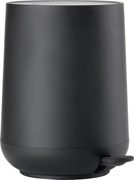 Zone Denmark Nova Pedaalemmer Dia. 23 x 29 cm 5 liter Black - prullenbak - ABS kunststof - badkamer - keuken - toilet -zwart