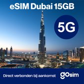 Dubai eSIM - 15 GB - Prepaid Simkaart - 42 Dagen - 4G & 5G - GoSIM
