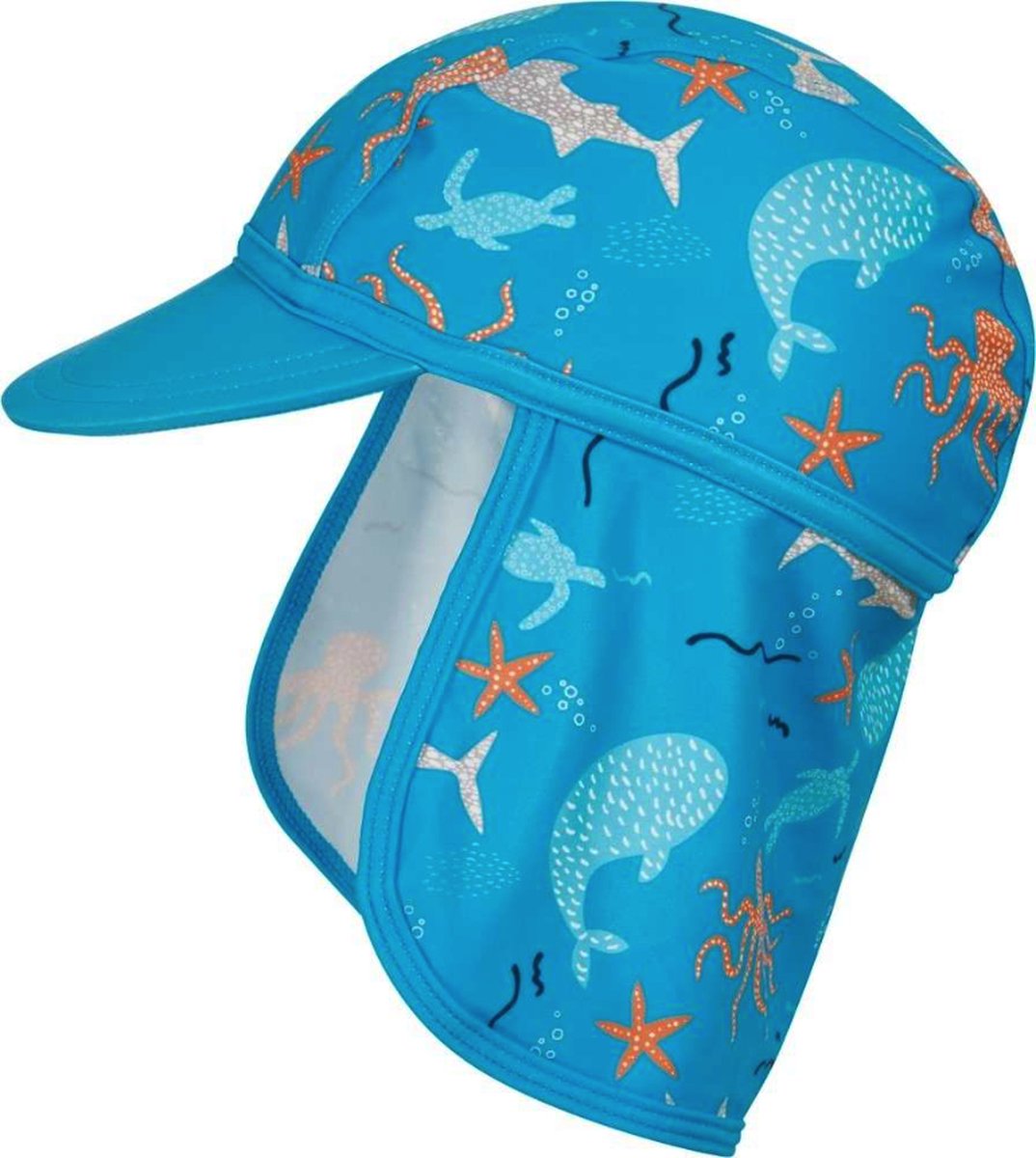 Playshoes - Zonnepet - UV - Werend - Zeedieren - Blauw - Maat 53cm
