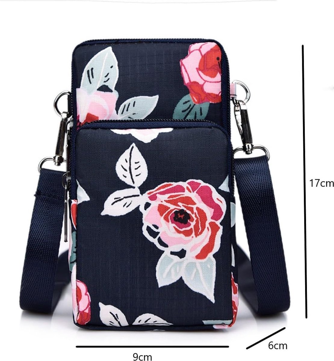 Multifunctionele Vrouwen Dames Meisjes Waterdichte Nylon Pols Handtas Kleine Crossbody Schoudertas Outdoor Reizen Mobiele Telefoon Pouch Houder Mini Portemonnee Sleutel Armband Case iPhone Samsung