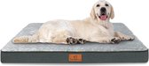 Orthopedisch hondenbed voor grote honden - waterdicht hondenkussen met afneembare wasbare overtrek - ademende hondenmatras grijs L (90 x 60 x 8 cm) dog cussion
