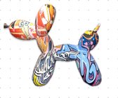 Luxe Ballon Hond Beeldje - Graffiti Design - Modern Art Mania - Meerkleurig - Noorse Kunst