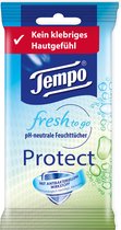 Lingettes hygiéniques Tempo Fresh To Go Protect - 15 x 10 pièces - Emballage avantage