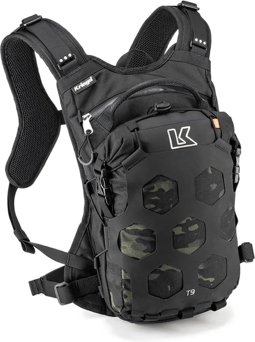 Kriega Trail9 Camo waterdichte adventure motor rugzak