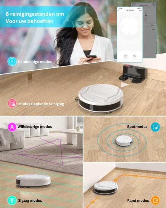 Tianbi Robot Vacuum Cleaner 3-in-1 Intelligent Robot Vacuum Cleaner