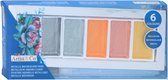 Metallic Waterverf Palet 6 kleuren voor kinderen en volwassenen - Waterverf zwart/grijs/oranje kleuren Inclusief Brush Pen