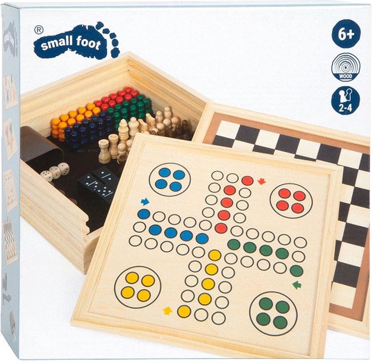 Small foot Houten Spellen 7 Klassiekers in Opbergkist