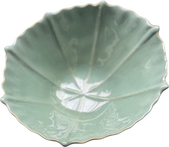 Foto: Puro portugues schaal kokkel ontbijtkom bowl keramiek 18x16x7cm olijfgroen portugal portugees aardewerk tapas schaaltjes