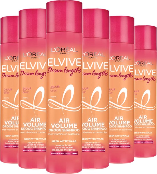 L’Oréal Paris Elvive Dream Lengths Droogshampoo - Lang, Beschadigd Haar - 6 x 200 ml