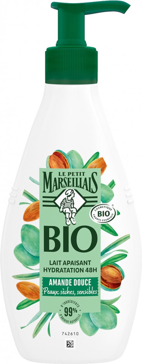 Le Petit Marseillais 48H Hydraterende Verzachtende Melk Biologische Zoete Amandel 250 ml
