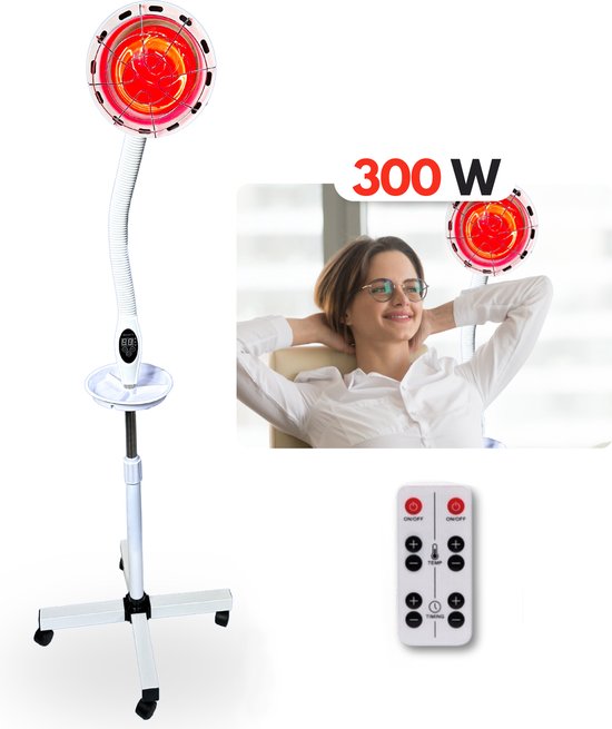 Foto: Bellavita infraroodlamp 300w infraroodtherapie lichttherapie gezondheid spieren gewrichten infraroodtherapie lichttherapie fibromyalgie pijnverlichting collageen lamp warmtelamp rood licht therapie red light therapy