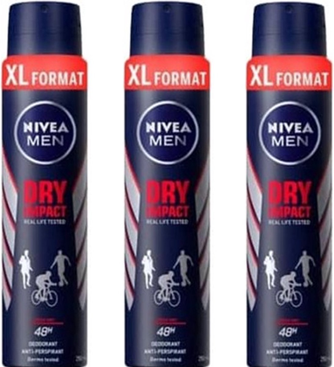 Goedkoopste Nivea Deo Spray XL – Dry Impact - 3 x 250 ml