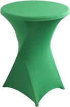 Bastix - Stretch statafelhoezen spandex statafelhoezen bartafels bruiloft versterking in de voetzone, rond tafelkleed voor bistrotafel cocktailparty (groen, Ø 60-65 cm)