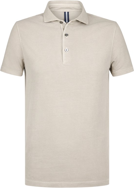 Profuomo slim fit heren polo - beige - Maat: XL