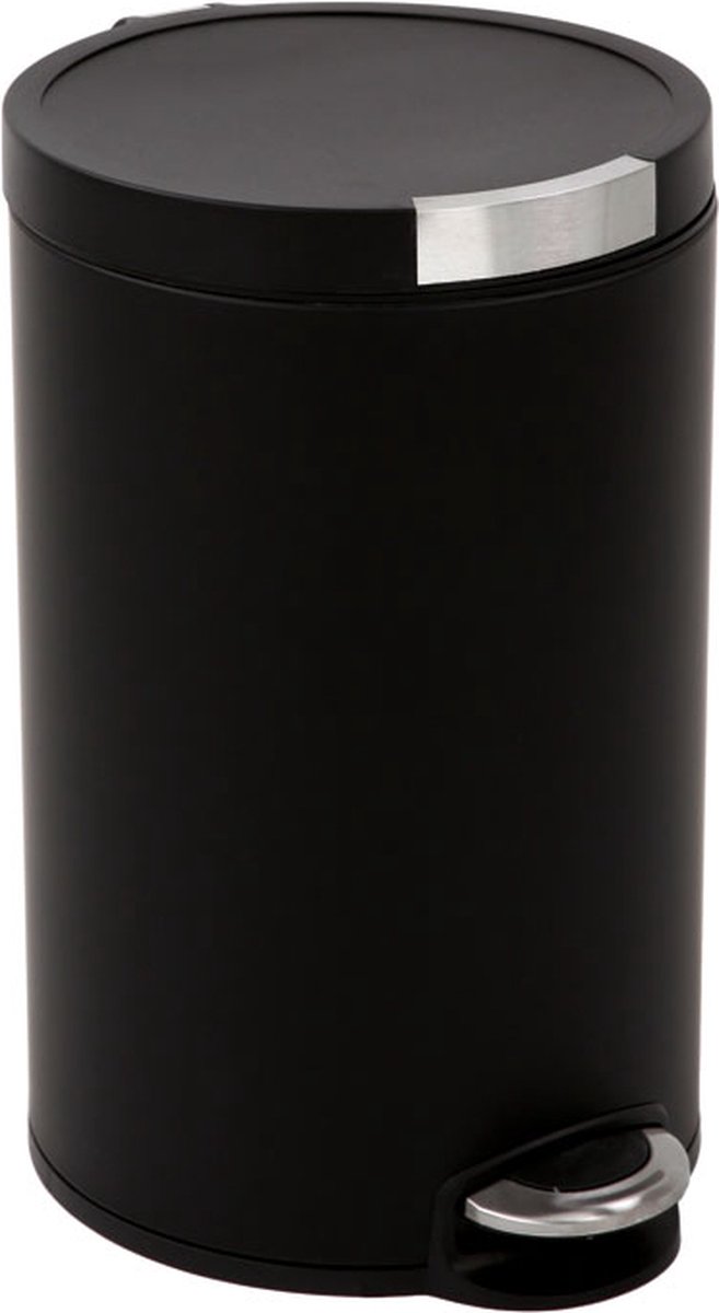 Goedkoopste EKO - Artistic pedaalemmer 20 liter - Stainless steel Plastic - mat zwart - Prullenbak