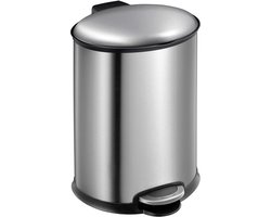 EKO - Ellipse pedaalemmer 12 liter - Stainless steel Plastic - mat RVS - Prullenbak