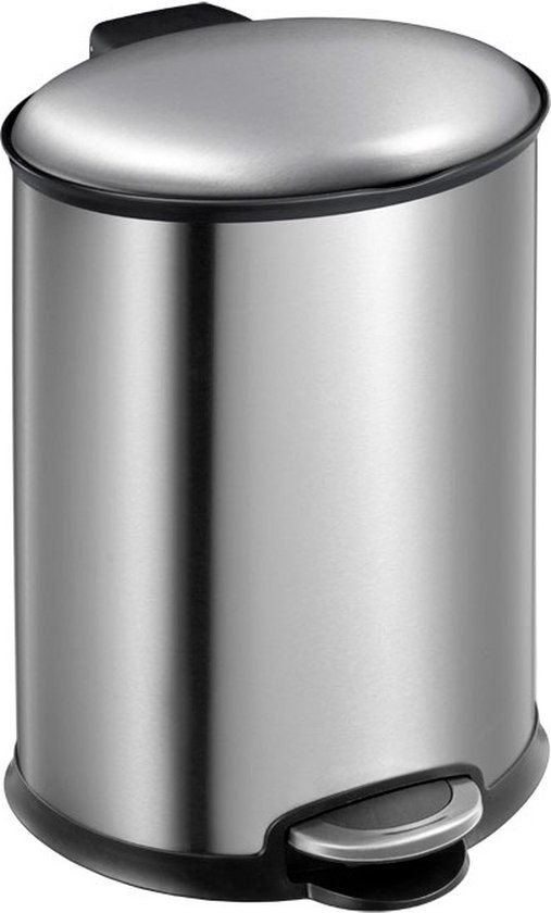 EKO - Ellipse pedaalemmer 12 liter - Stainless steel Plastic - mat RVS - Prullenbak
