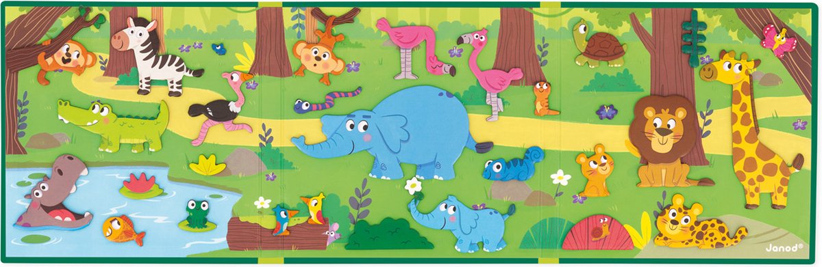 Janod - Magneti Stories - Afrikaanse dieren – Educatieve magneetset — afbeelding 9