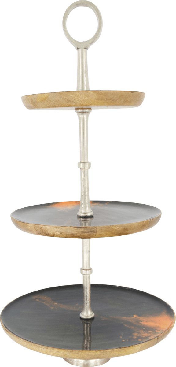 DKNC - Etagiere Selene - Mangohout - 38x38x69cm - Bruin
