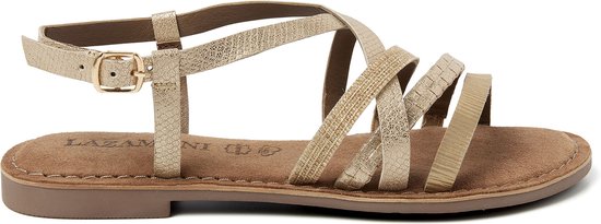 Lazamani Zuri Dames Sandalen Gold