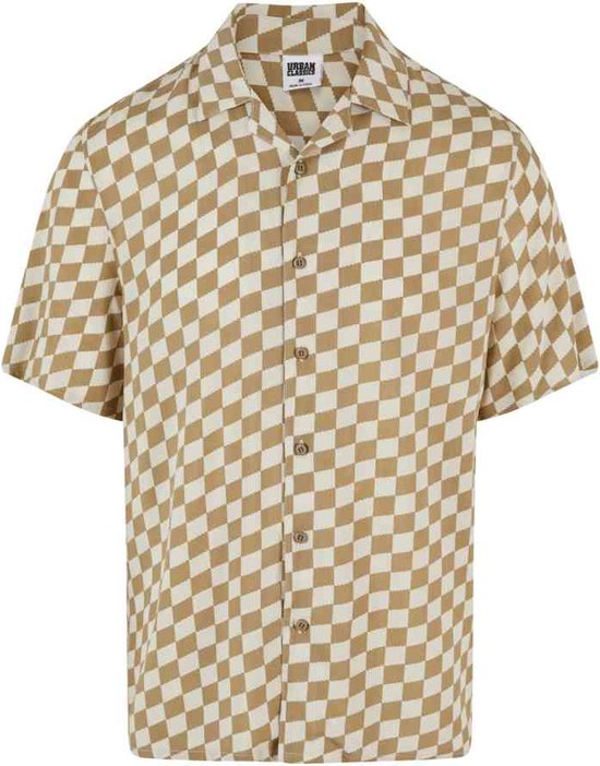 Urban Classics - Viscose AOP Resort Overhemd - 3XL - Beige