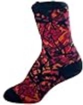 Deense pluche sokken kleur rood maat 35-38 set van 3 paar
