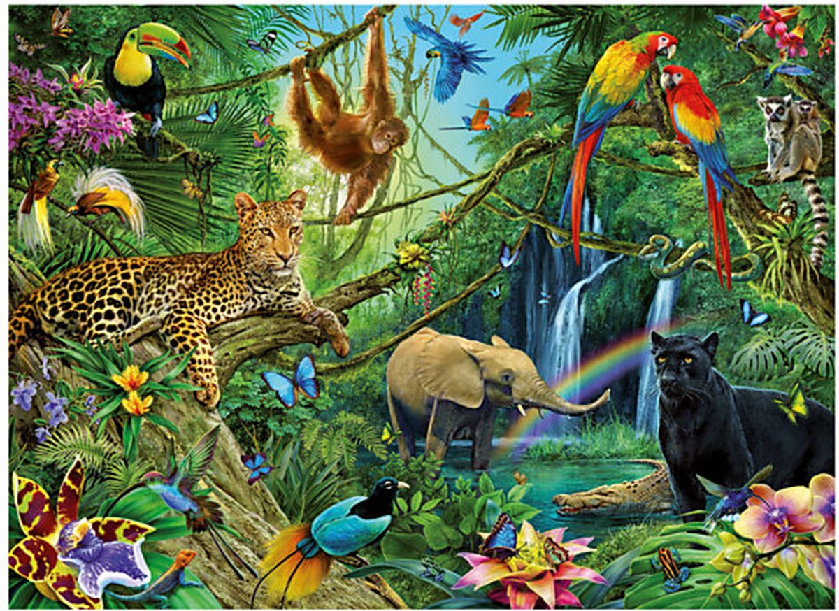 Ravensburger puzzel Dieren in de jungle - Legpuzzel - 200 stukjes — afbeelding 4
