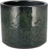 DK Design Bloempot model Green Glaze - groen - D15 x H17 cm - glanzend