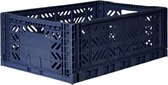 AyKasa Folding Crate Maxi Box - Navy