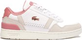 Lacoste T-Clip Dames Sneakers - Wit/Roze - Maat 39