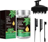 BeautyFit® - Castor Olie - 100% Koudgeperst - Castor Oil - Incl. Ebook, Scalp Massager, Kammen - Castorolie Pack - Jamaican Black Castor Oil - Haarverzorging - Capsules