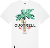 Quotrell - RESORT T-SHIRT - OFF WHITE/GREEN - XXL