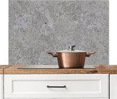 Spatscherm keuken 100x65 cm - Kookplaat achterwand - Beton print - Grijs - Muurbeschermer - Spatwand fornuis - Hoogwaardig aluminium - Wanddecoratie industrieel