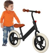 Cheqo® Zwarte Loopfiets voor Kinderen 1-4 jaar - Kinderloopfiets met EVA Banden - 30 cm Diameter Banden