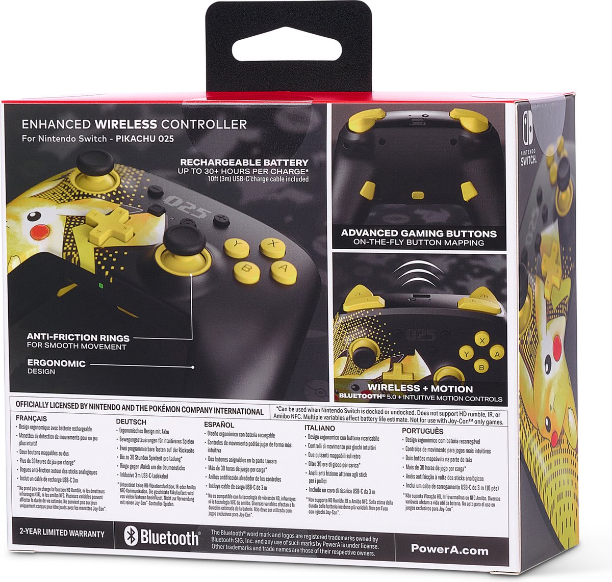 PowerA Draadloze Nintendo Switch Controller - Pokemon 025 – foto 6