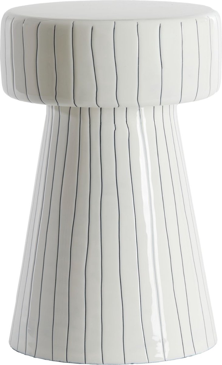 Light & Living Bijzettafel Dakwa - Wit - Ø29cm - Modern