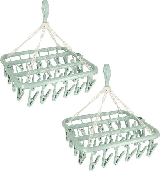 5five Droogcarrousel - kunststof - 32 knijpers - 52 x 39 cm