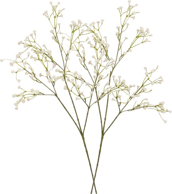 3x stuks kunstbloemen Gipskruid/Gypsophila takken gebroken wit 60 cm - Kunstplanten en steelbloemen