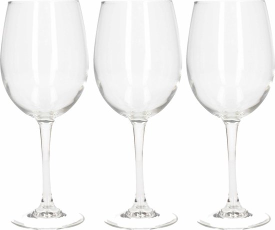 12x Stuks wijnglazen transparant glas 470 ml
