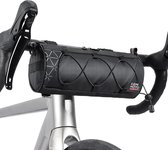 Fietsstuurtas, multifunctionele fietstas voor stuur, waterdicht, fietspacking, pendelschoudertas voor MTB, racefiets, zwart