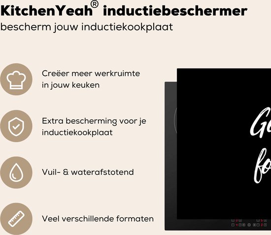KitchenYeah® Inductie beschermer 71x52.5 cm - Quotes - Eten - Spreuken - Good food - Kookplaataccessoires - Afdekplaat voor kookplaat - Inductiebeschermer - Inductiemat - Inductieplaat mat
