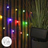 J-Pro Cristal 100 Color Lichtsnoer Buiten op Zonne-Energie - Solar Tuinverlichting - Buiten Lichtslinger - 100 LEDs Tuinverlichting Zonne-Energie - 15+2m - ø2,5cm