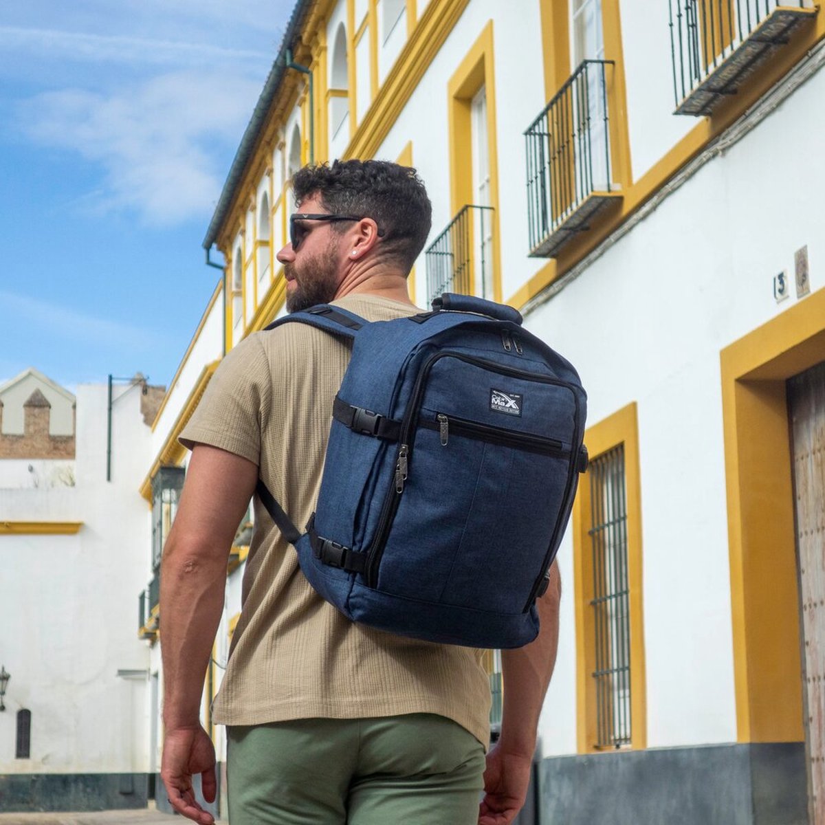 CabinMax Metz Reistas – Handbagage 24L Wizz Air – Rugzak Transavia – Schooltas - 40x30x20 cm – Compact Backpack – Lichtgewicht – Atlantic Bauw – foto 6